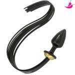 Plugue Anal de Metal com Chicote - 40cm