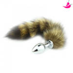 Plug Anal em Metal com Cauda - Tamanho G