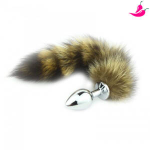 Plug Anal em Metal com Cauda - Tamanho G