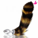 Plug Anal em Metal com Cauda - Tamanho G