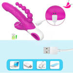 Eros - Vibrador Triplo para Estimulação Interna e Externa Recarregável