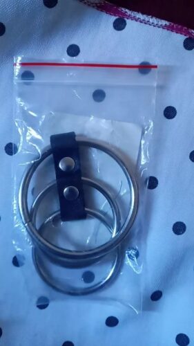 Anel Peniano Triplo em Metal com Tira em Couro Sintético photo review