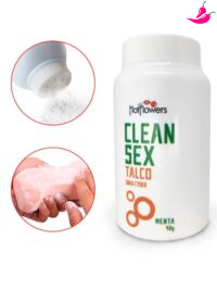 Clean Sex - Talco Aroma de Menta para Conservar Brinquedos Eróticos