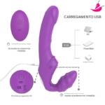 Dildo Strapless para Penetração Simultânea - TwinVibe