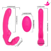 Dildo Strapless para Penetração Simultânea - TwinVibe