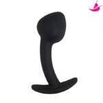 Plug Anal Curvado em Silicone - Tamanho P