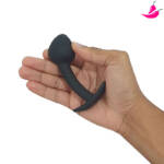 Plug Anal Curvado em Silicone - Tamanho P