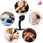 Plug Anal Curvado em Silicone - Tamanho P