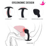 Plug Anal Curvado em Silicone - Tamanho P