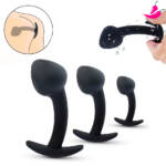 Plug Anal Curvado em Silicone - Tamanho P