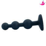 Plug Anal Escalonado em Silicone - Toque Aveludado