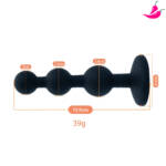 Plug Anal Escalonado em Silicone - Toque Aveludado