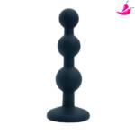 Plug Anal Escalonado em Silicone - Toque Aveludado