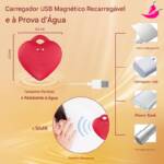 Colar com 10 Modos de Vibração com Pingente Coração – Heartbeat Vibe