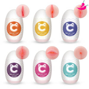 Masturbador Egg Texturizado Kit com 6 - Magic Cat