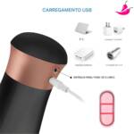 Masturbador com 10 Modos de Vibração + Ventosa - PocketPulse