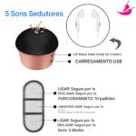 Masturbador com 10 Modos de Vibração + Ventosa - PocketPulse