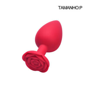 Plug Anal em Silicone com Base de Flor - Tamanho P