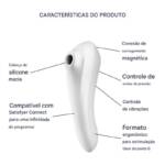 Satisfyer Dual Pleasure - Estimulador de Clitoris e Ponto G com 11 Modos de Vibração e Controle via APP