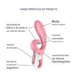 Satisfyer Hug Me - Vibrador Ponto G com Estimulador de Clitóris e Controle via APP