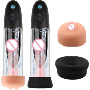 Bomba Sucção para Pênis AquaMax - 3 Modos de Sucção Retarda Ejaculação