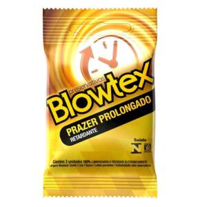Preservativo Blowtex Prazer Prolongado com Efeito Retardante – 3 Unidades