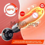 Vibrador Feminino Glow Euphoria - 3 em 1 Movimento Vai e Vem Vibra e Aquece