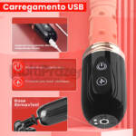 Vibrador Feminino Glow Euphoria - 3 em 1 Movimento Vai e Vem Vibra e Aquece