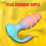 Plug Anal 2 em 1 GlowPlug- Plug com Vibrador Duplo