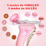 Vibrador Sugador de Clitóris Golfinho Ultimate - 5 Modos de Sucção e 5 Modos de Vibração