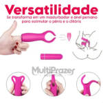 Vibrador Grant Duplo Prazer - Vibrador de Casal Bullet e Anel Vibratório para Penetração