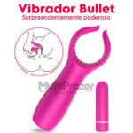 Vibrador Grant Duplo Prazer - Vibrador de Casal Bullet e Anel Vibratório para Penetração