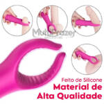 Vibrador Grant Duplo Prazer - Vibrador de Casal Bullet e Anel Vibratório para Penetração