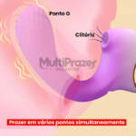 Vibrador Feminino Ponto G Imenso Prazer - 10 Modos de Sucção e Vibração no Ponto G