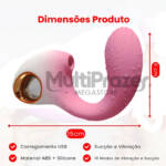 Vibrador Feminino Ponto G Imenso Prazer - 10 Modos de Sucção e Vibração no Ponto G