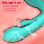 Vibrador Íntima Pulse 4 em 1 - 9 modos de vibração, 9 modos de batidas e controle por aplicativo