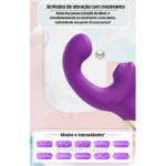 Vibrador Feminino com Estimulo Duplo Ponto G e Clitóris - JUNIOR