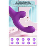 Vibrador Feminino com Estimulo Duplo Ponto G e Clitóris - JUNIOR