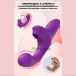 Vibrador Feminino com Estimulo Duplo Ponto G e Clitóris - JUNIOR