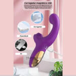 Vibrador Feminino com Estimulo Duplo Ponto G e Clitóris - JUNIOR