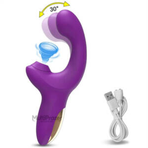 Vibrador Feminino com Estimulo Duplo Ponto G e Clitóris - JUNIOR