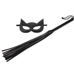 Kit Mulher Gato com Chibata e Máscara – Sedução, Dominação e Fantasia