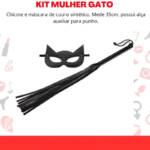 Kit Mulher Gato com Chibata e Máscara – Sedução, Dominação e Fantasia