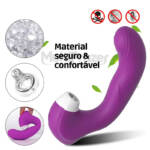 Vibrador 3 em 1 com 10 modos de vibração e sucção - Lore