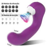 Vibrador 3 em 1 com 10 modos de vibração e sucção - Lore