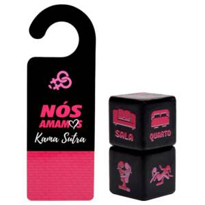 Aviso de Porta Kama Sutra Lésbico + Dados - Nós Amamos