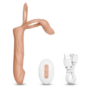 Vibrador Extasy - Anel Peniano com Estimulador de Próstata e Pênis Companheiro para DP