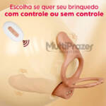 Vibrador Extasy - Anel Peniano com Estimulador de Próstata e Pênis Companheiro para DP