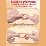 Vibrador Extasy - Anel Peniano com Estimulador de Próstata e Pênis Companheiro para DP