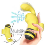 Vibrador Bee 2 em 1 - Vibrador Abelhinha com Estimulador de Clitóris e Ponto-G